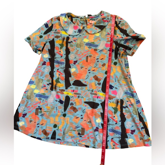 Colorful Abstract Print Women's Blouse - Picture 5 of 7